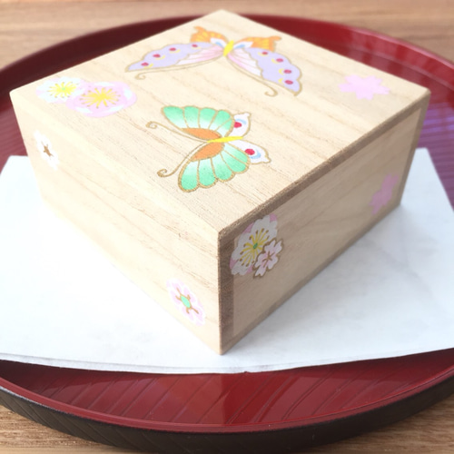 絵付け桐箱 さくらと蝶 フリーボックス・小物入れ suirenka 通販