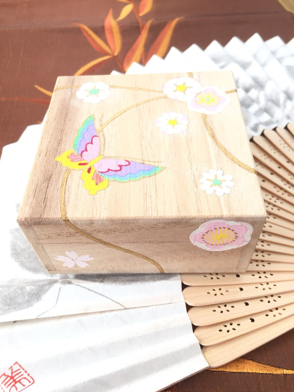 絵付け桐箱 さくら フリーボックス・小物入れ suirenka 通販 3475961