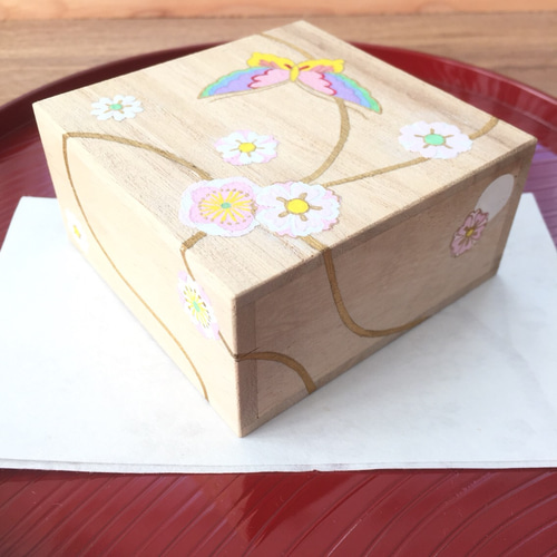 絵付け桐箱 さくら フリーボックス・小物入れ suirenka 通販 3475961