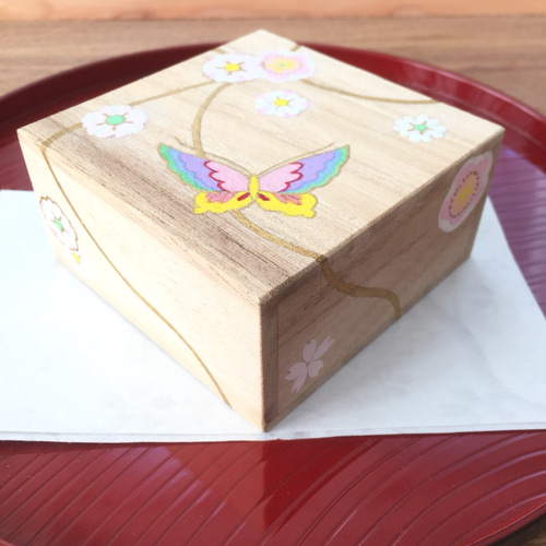 絵付け桐箱 さくら フリーボックス・小物入れ suirenka 通販 3475961