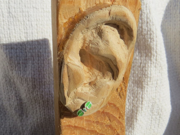 双葉のピアス　片耳 2枚目の画像