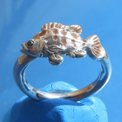 お魚シルバー めばるリング（5～16号）>> シルバー 銀 七宝焼