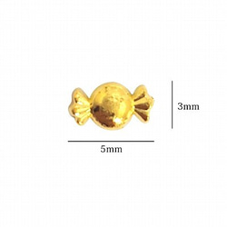 【ネイル・レジン用】●プチキャンディ　ゴールド　5個入● 3枚目の画像