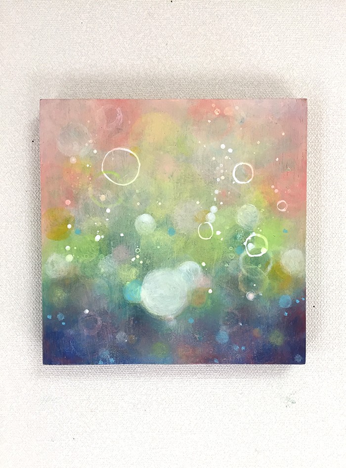 アクリル絵画 18cm角 キャンバス タキナオ 手描き 原画 一点物
