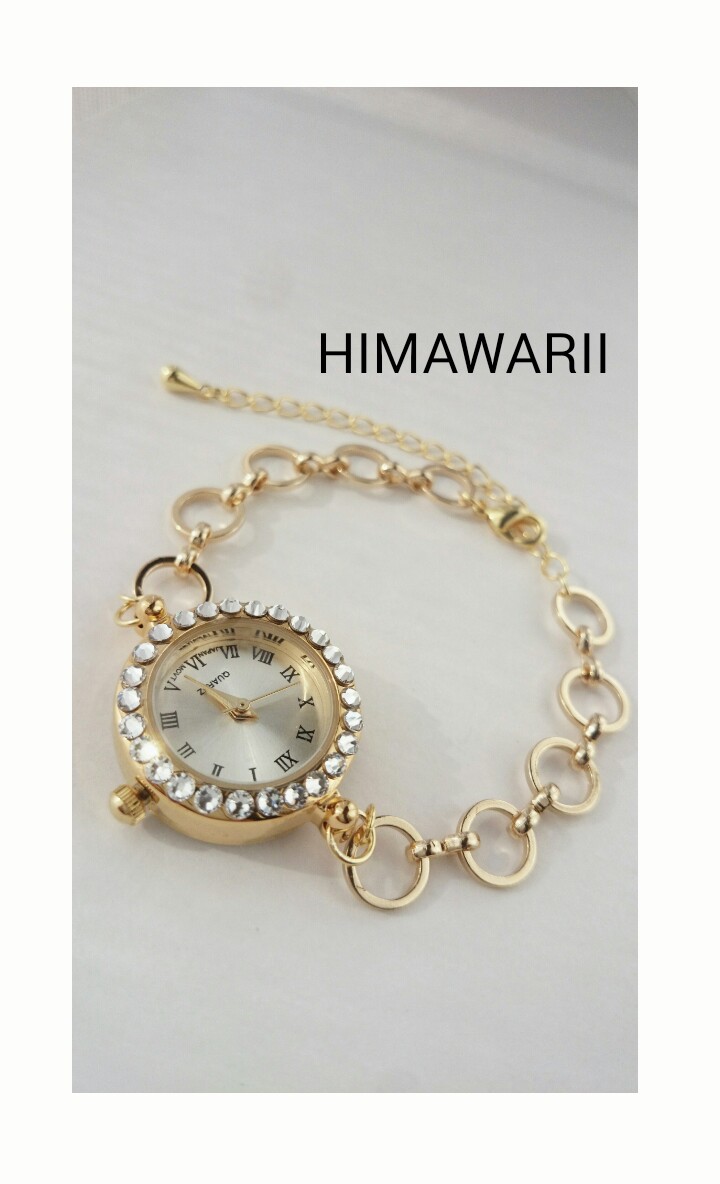 スワロフスキーブレスウォッチ ラブリークリスタルミニゴールド スワロフスキーブレスレットウォッチ クリスタル 2 腕時計