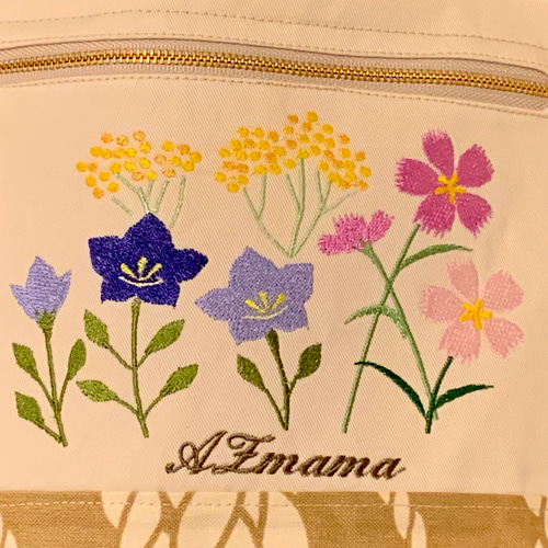 花刺繍エプロン　トートバッグ　セット 刺繍トートバッグ材料キット 手芸材料セット 手作り エコバッグ