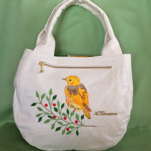 飛ぶ鳥刺繍バッグ(黄) トートバッグ AZmama 通販 3595421 飛ぶ鳥刺繍バッグ(黄) トートバッグ AZmama 通販 3595421