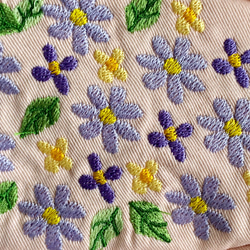 お花刺繍ミニポーチ(ピンク3色の花) 6枚目の画像