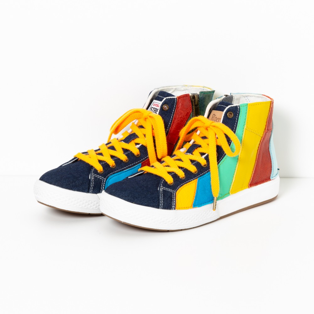 【SALE】30%OFF Size 23.5cm / Rainbow chaser 一点物 靴職人のリメイクスニーカー