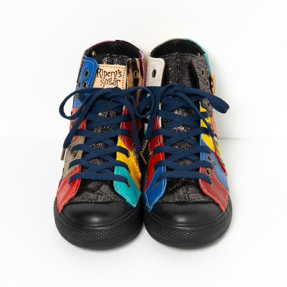 Esita / 尺寸 23.0 公分鞋匠翻製運動鞋皮革彩色拼布 第7張的照片