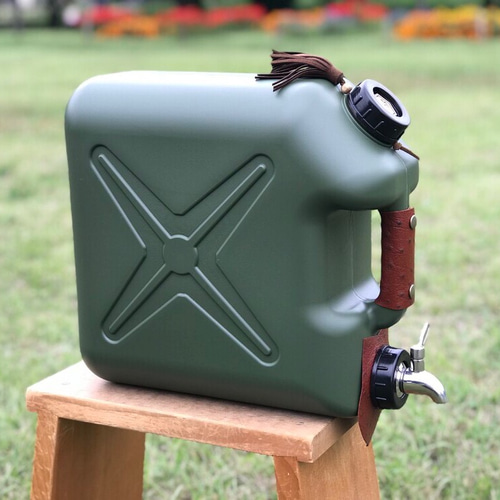 カスタムウォータータンク10L／カーキ(装飾なし)   ※おまけ付き オーダー品】カスタムウォータータンク10L／カーキ