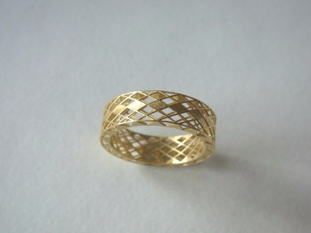 「ONE　OFF　JEWELRY」　アーガイル柄リング