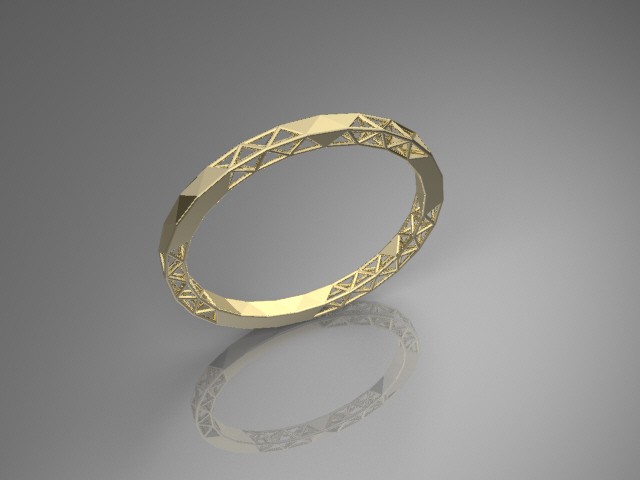 「ONE　OFF　JEWELRY」　格子状リング