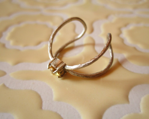 M）シトリンの輪になってないリング 指輪・リング un・mille 通販