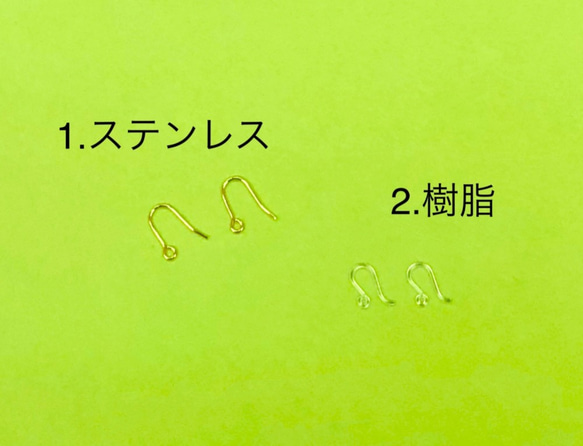 29.圓形亞克力零件和棉珍珠圈式耳環金 第4張的照片