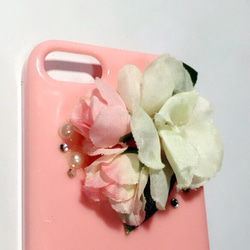 お花とビジューのiPhone 5ケース 2枚目の画像