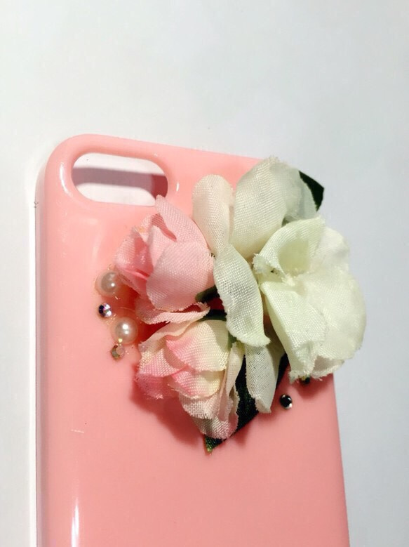 お花とビジューのiPhone 5ケース 2枚目の画像