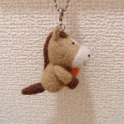 羊毛フェルトのお馬さんストラップ（キーホルダー） 携帯
