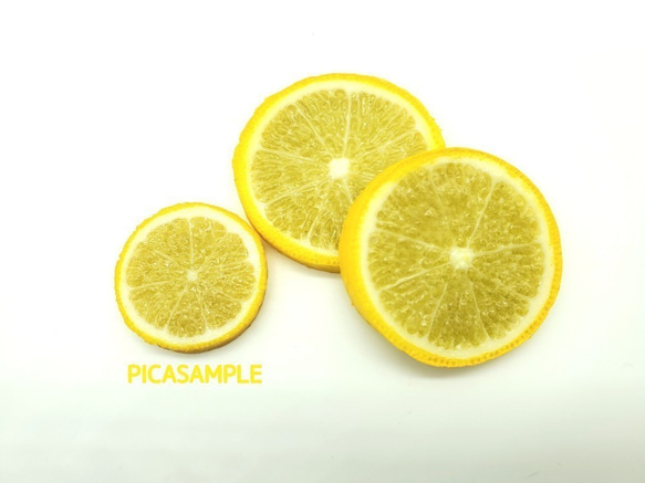 レモン（片面細工）小サイズ☆リアルな食品サンプルのフルーツイヤリング 7枚目の画像