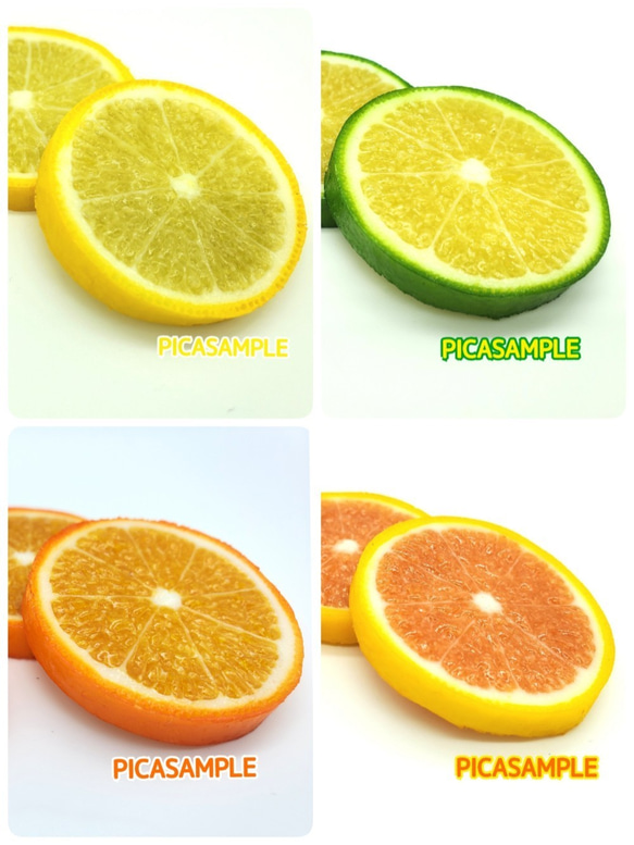レモン（片面細工）小サイズ☆リアルな食品サンプルのフルーツイヤリング 8枚目の画像