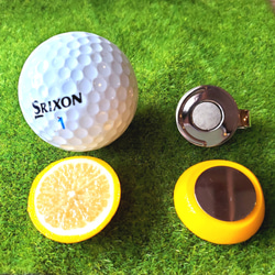 ジューシーなレモン小☆リアルな食品サンプルのゴルフマーカー 2枚目の画像