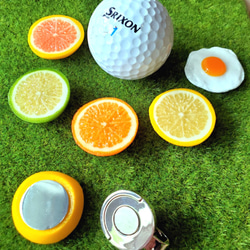 ジューシーなレモン小☆リアルな食品サンプルのゴルフマーカー 4枚目の画像