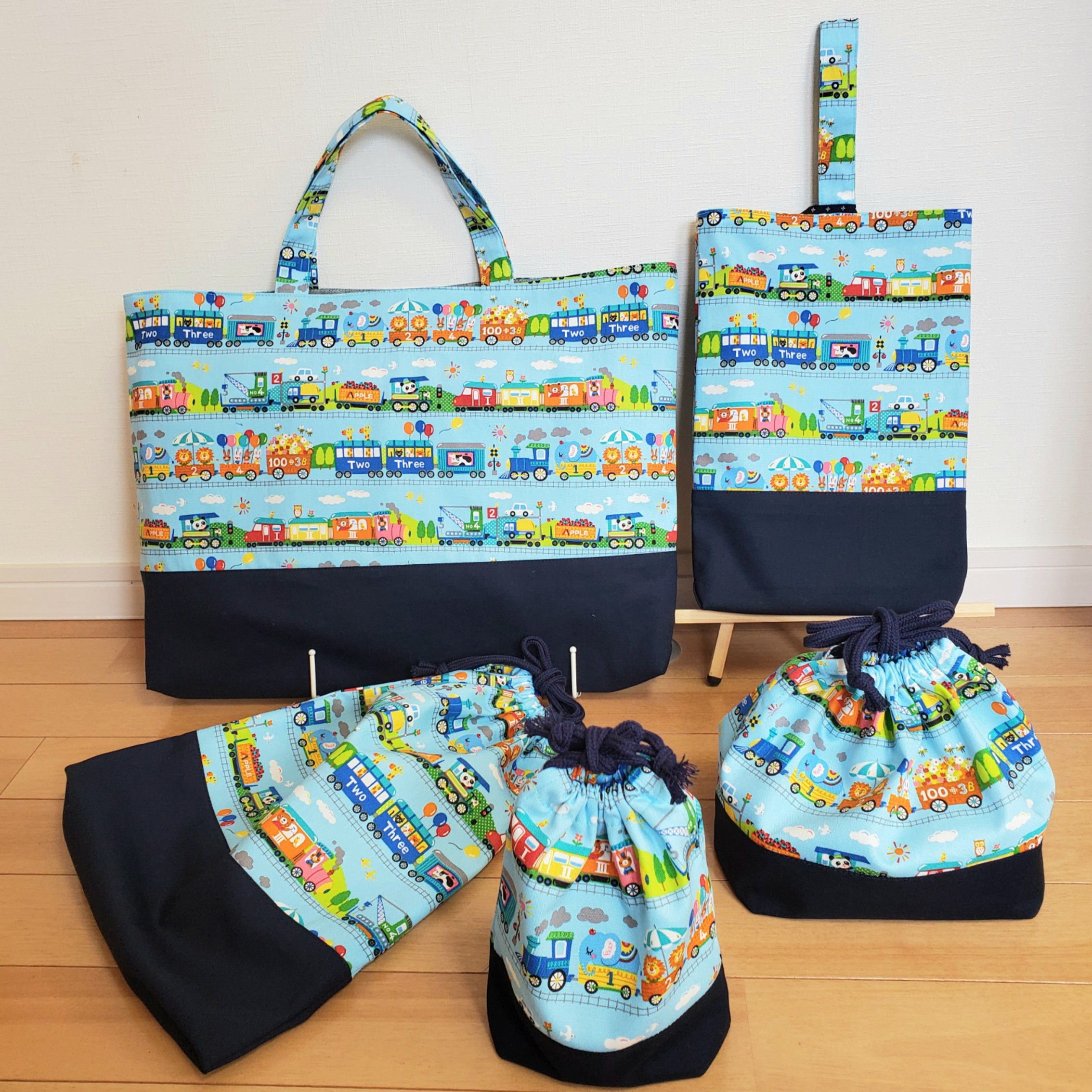 入園入学 基本の5点セット＊アニマルトレインsb