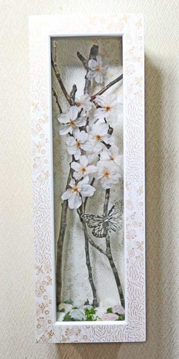 プリザーブドフラワーの桜フレーム 6枚目の画像