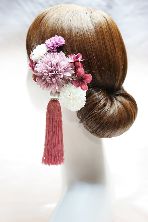 *再次上架*繡球花和媽咪髮飾“婚禮/日式和服浴衣頭飾” 第3張的照片