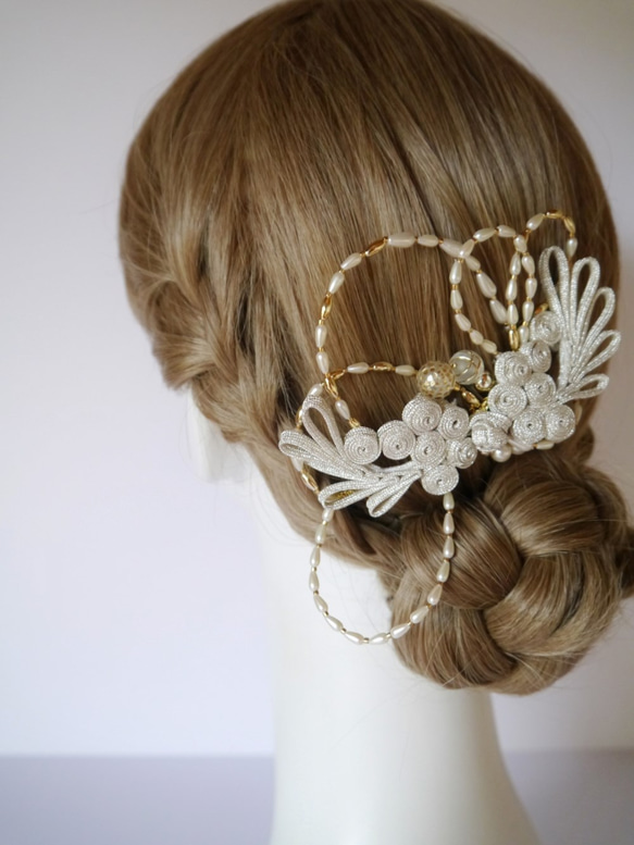 *再次上架* pulatinum珍珠髮飾“日本服和服/婚禮” 第2張的照片