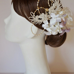 再次上架* pulatinum珍珠頭飾[婚禮畢業典禮成人儀式/日本和服髮飾] 第6張的照片