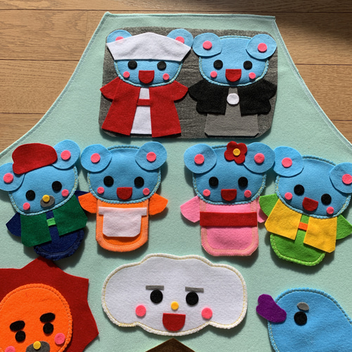 エプロン ねずみのよめいり シアター おもちゃ・人形 かれいらい