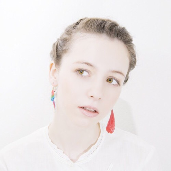 ルリコンゴウインコのピアス 7枚目の画像