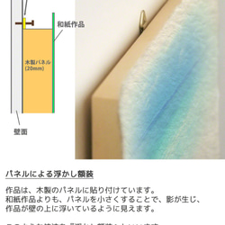 手すき和紙 アート 木製 パネル (48x27cm) 「湖畔の桜と残雪の富士山」 インテリア おしゃれ 壁掛け 5枚目の画像