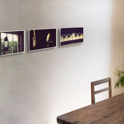 おしゃれな和紙の立体アートパネル３枚組「アンティーク」(27x18cm) 2枚目の画像