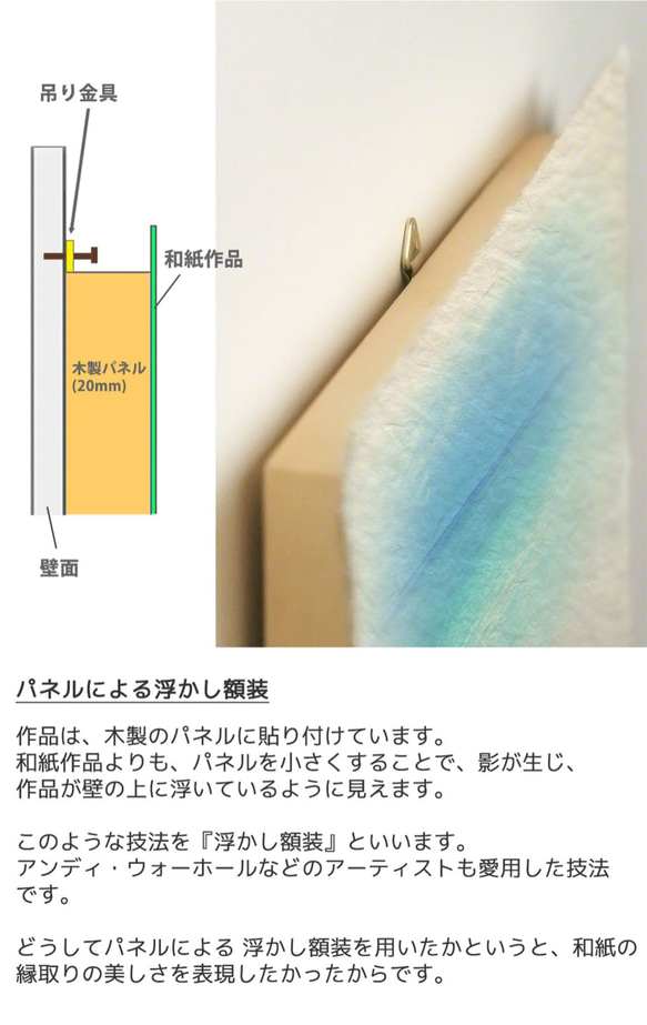 手漉き和紙のアートパネル「朝焼けの桟橋とヨット」(21x21cm) インテリア 壁飾り 壁掛け おしゃれ 絵 6枚目の画像