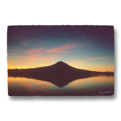 和紙のポストカード「富士山の四季x4枚セット」アート フォト インテリア 壁飾り 壁掛け おしゃれ 絵 絵画 ポスター 4枚目の画像