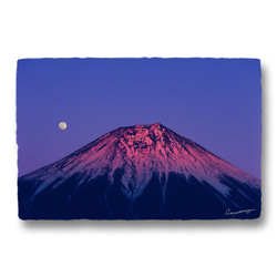 和紙のポストカード「富士山の四季x4枚セット」アート フォト インテリア 壁飾り 壁掛け おしゃれ 絵 絵画 ポスター 6枚目の画像