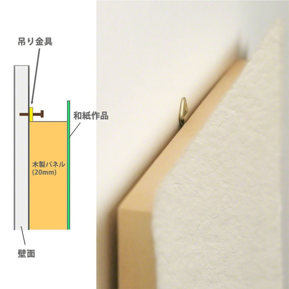 手漉き和紙のアートパネル「木の四季x4枚セット」(21x21cm) フォト インテリア 壁飾り 壁掛け おしゃれ 絵 4枚目の画像