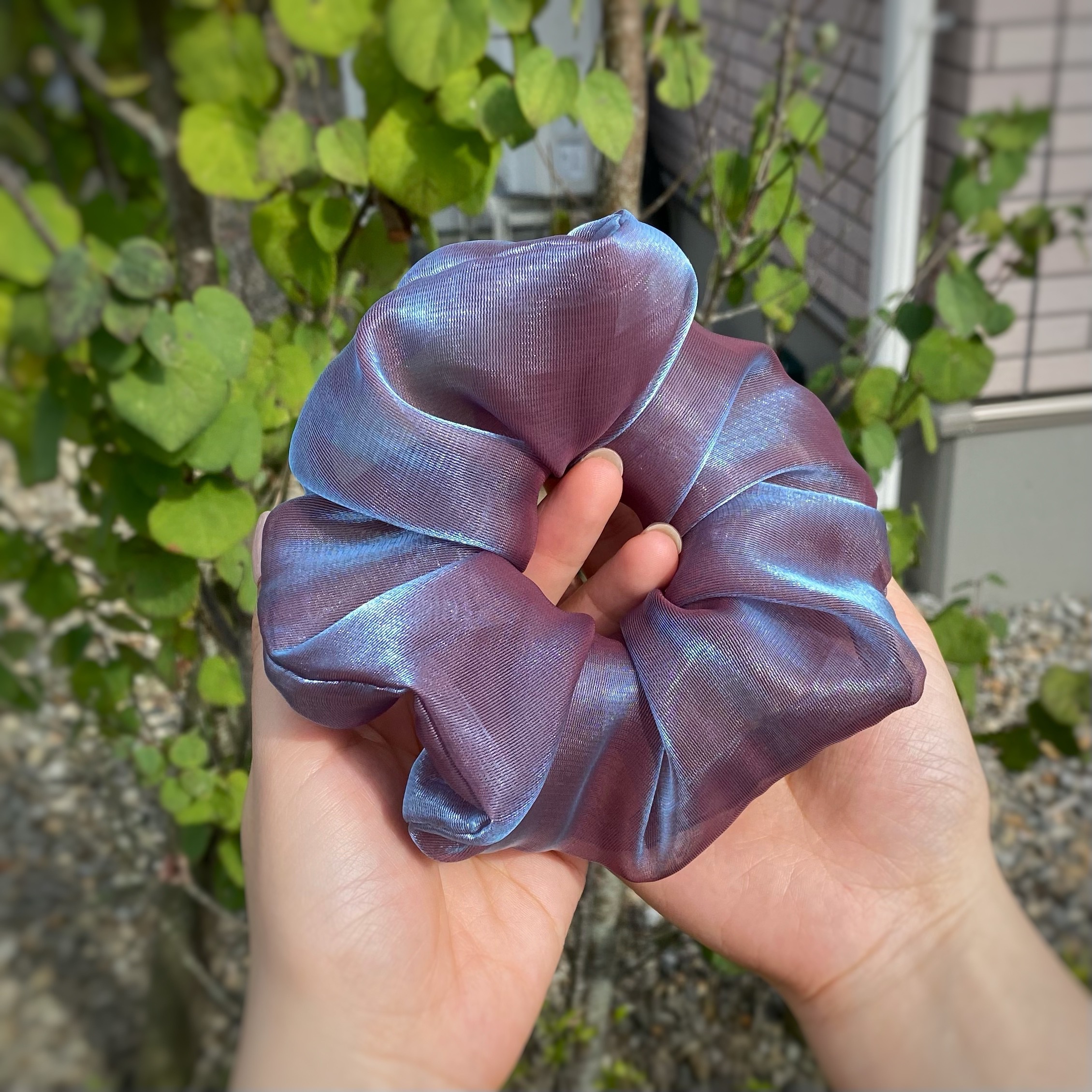一点物⭐︎★⭐︎オーガンジー128キラキラオーガンジートリプルリボンシュシュビジュー