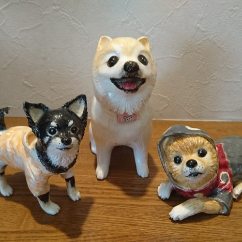 オーダーメイド 陶器製 そっくり犬のフィギュア その他置物