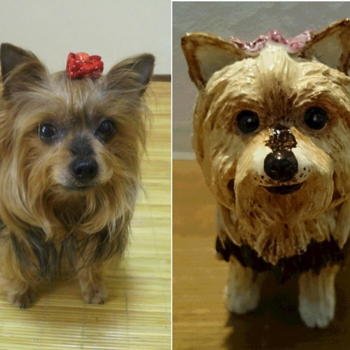 オーダーメイド 陶器製 そっくり犬のフィギュア その他置物 KEIKO 通販