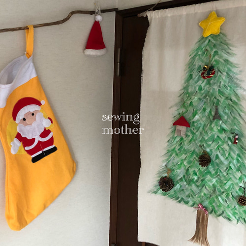 手描きもみの木タペストリー タペストリー・壁掛け sewingmother 通販