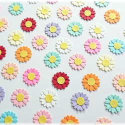 《ガーリーポップカラー10色》小さなデイジーのお花シール60枚セット 5枚目の画像