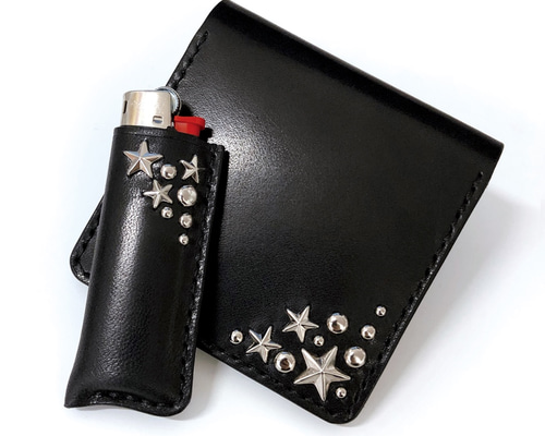 美品　KC,S レザー　コンチョ付　携帯灰皿　スター柄 img58894127.jpg