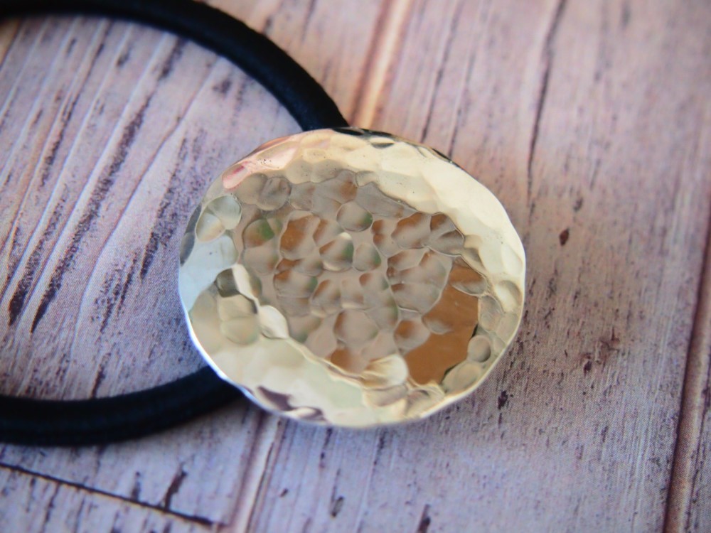 いつものシルバー(Silver)ヘアーカフ（丸30）フック式【槌目】