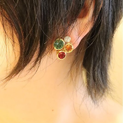 Bubble earring〜Red〜 3枚目の画像