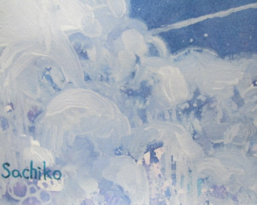 飛行機雲 絵画 sachikou 通販 13073875｜Creema(クリーマ