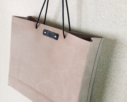 未知様のオーダー】紙袋風革袋 A4サイズ 横長タイプ トートバッグ