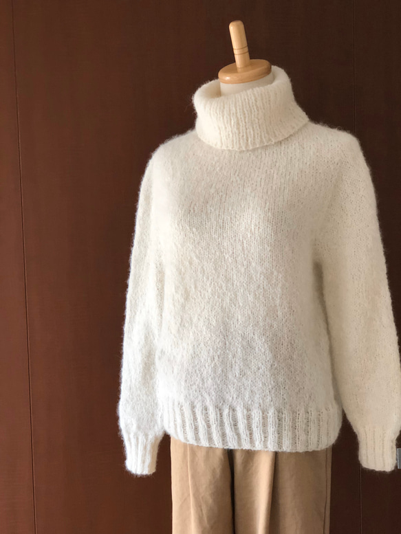 アルパカ＊オフタートルsweater【受注作成】W 2枚目の画像